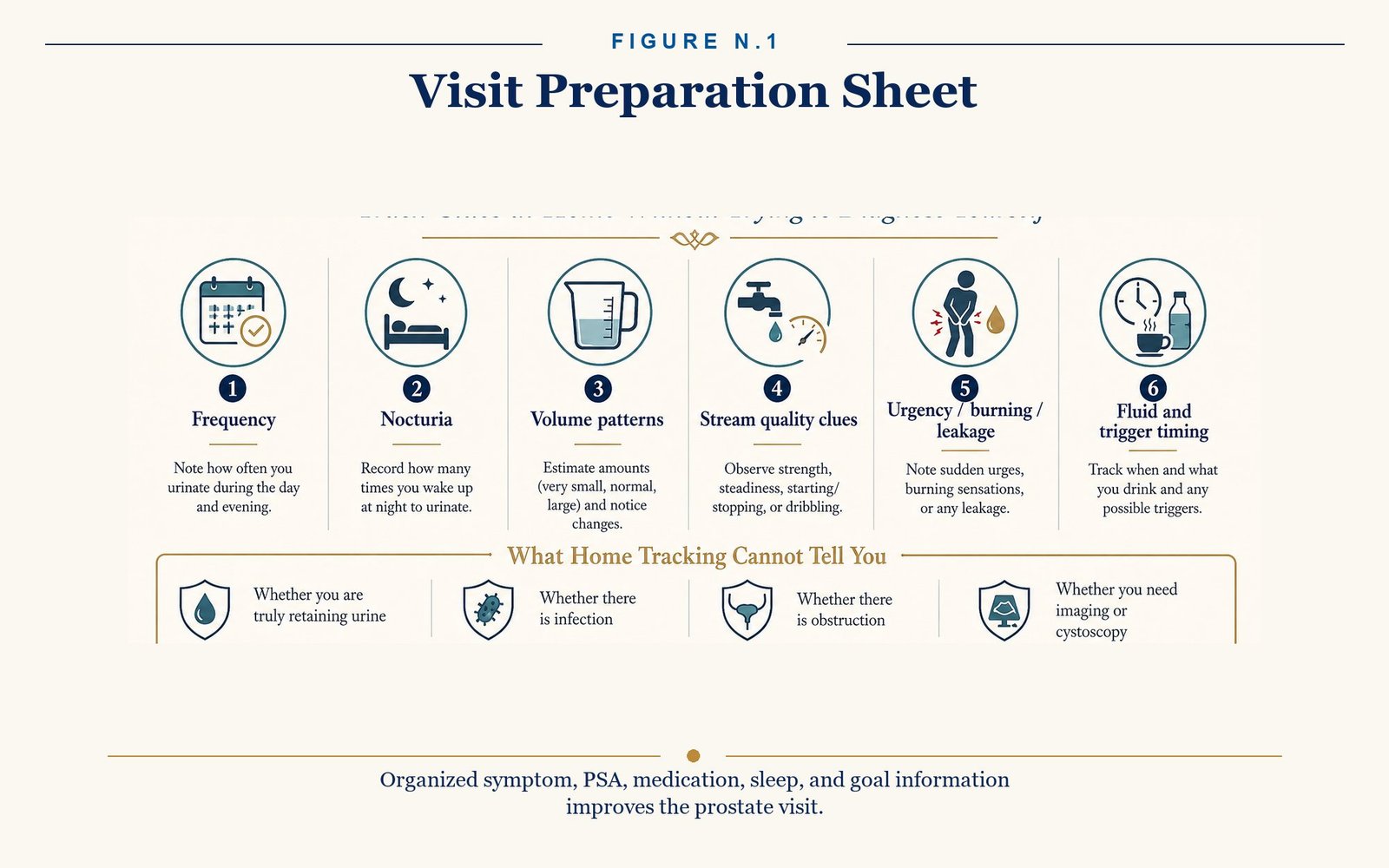 Visit Preparation Sheet. Organized information improves the prostate visit.