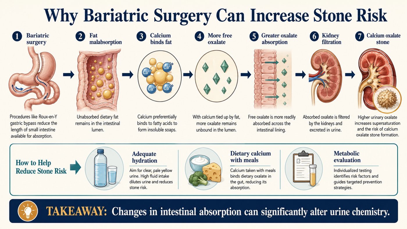 Why Bariatric Surgery Can Increase Stone Risk